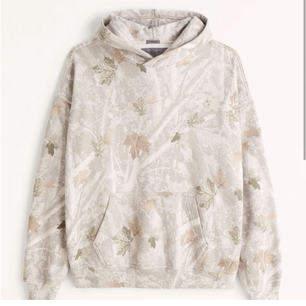 Viral Abercrombie Camo Off White Hoodie